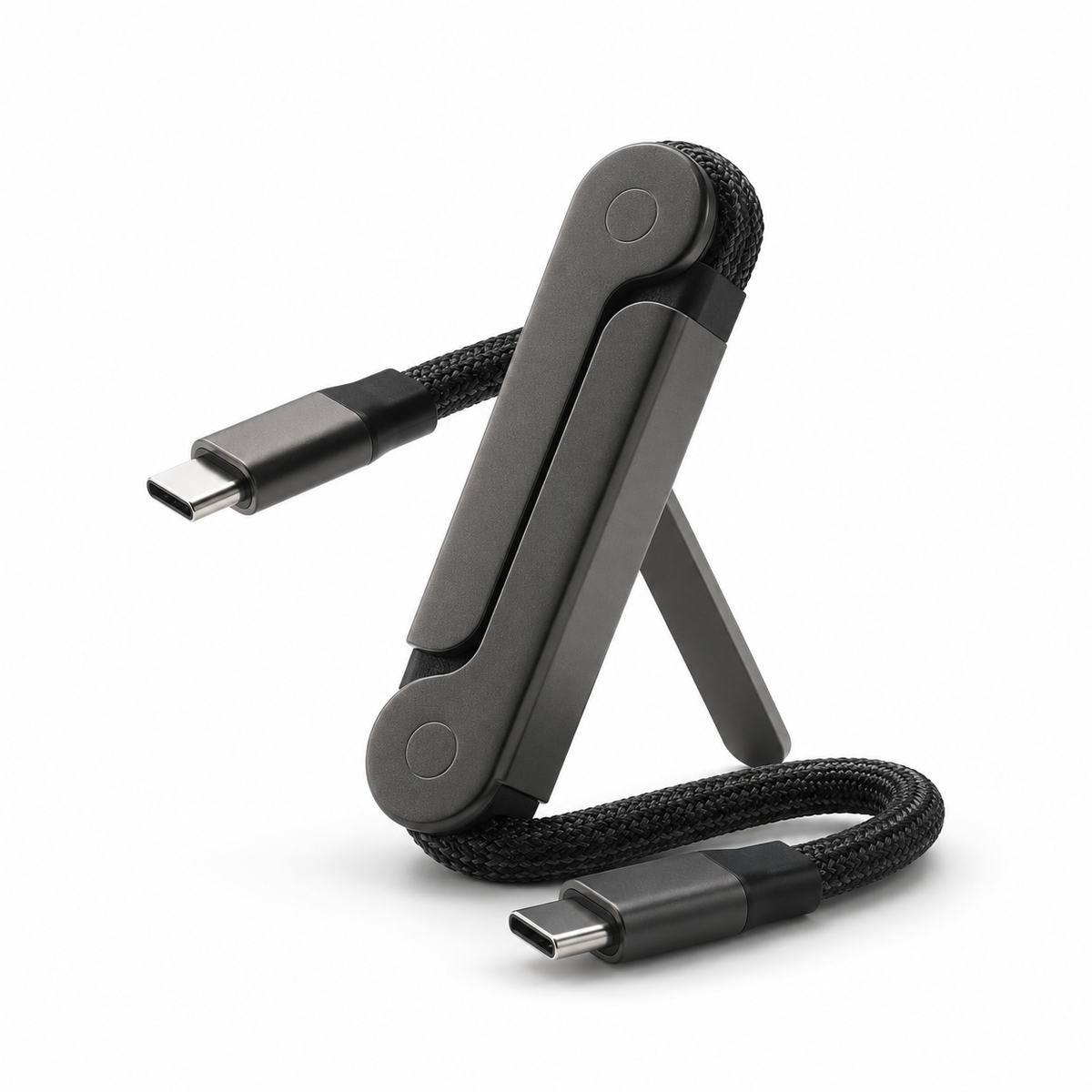 Lyres FlexCable — 240W USB-C Cable with Built-in Phone Stand