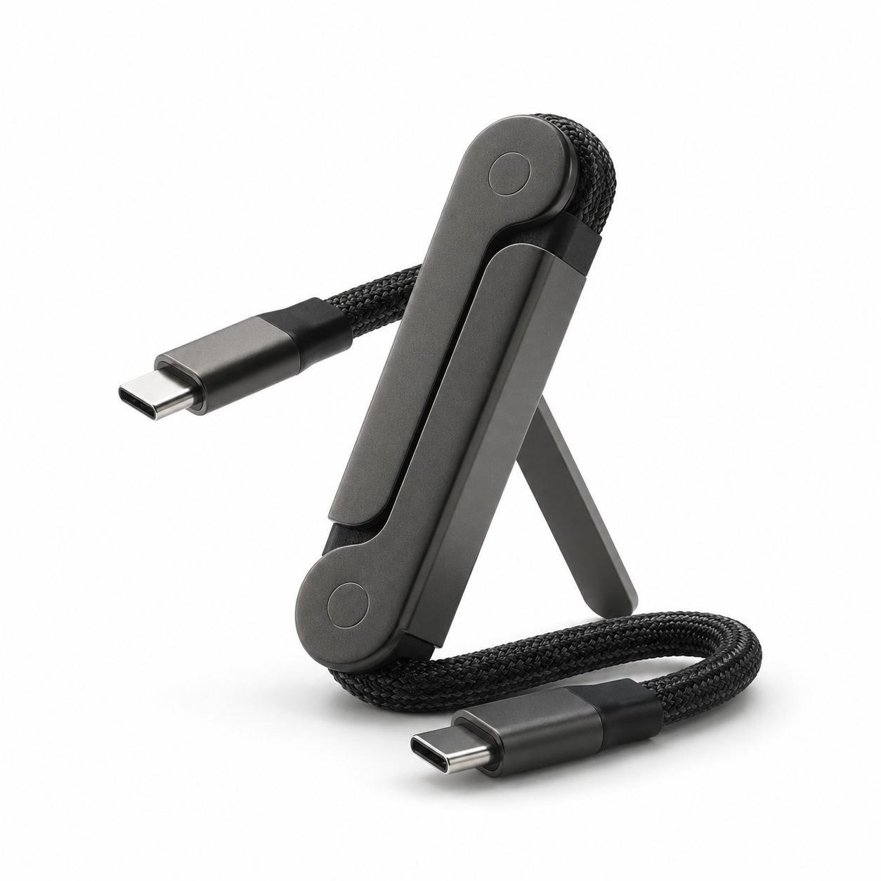 Lyres FlexCable — 240W USB-C Cable with Built-in Phone Stand